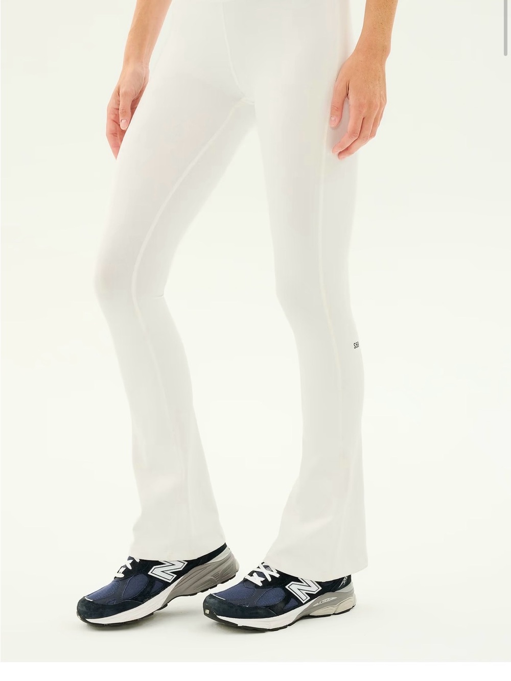 Splits59 RAQUEL HIGH WAIST FLARED LEGGING in white 28”